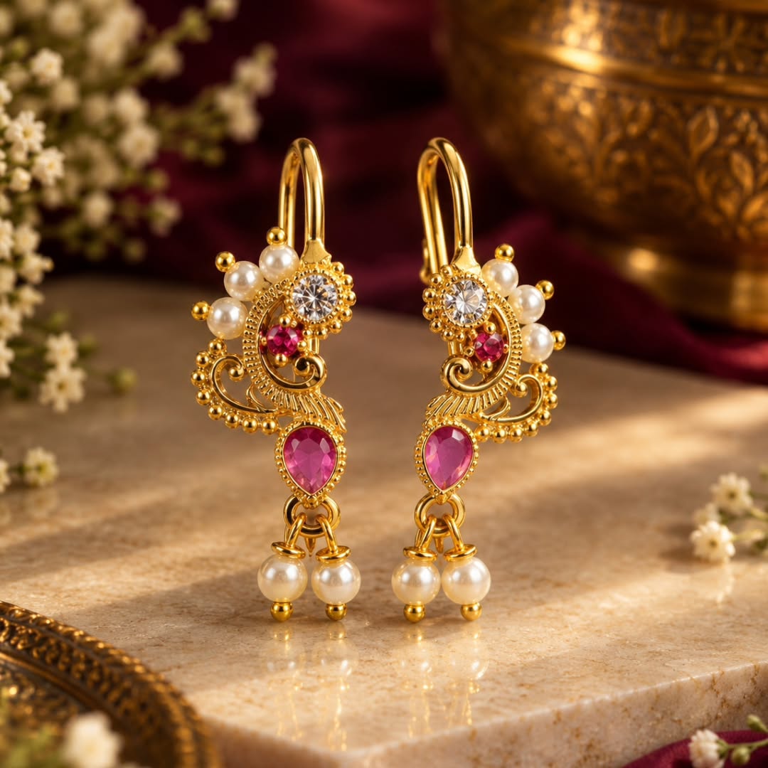 Maharashtrian Bugdi Ear Cuffs